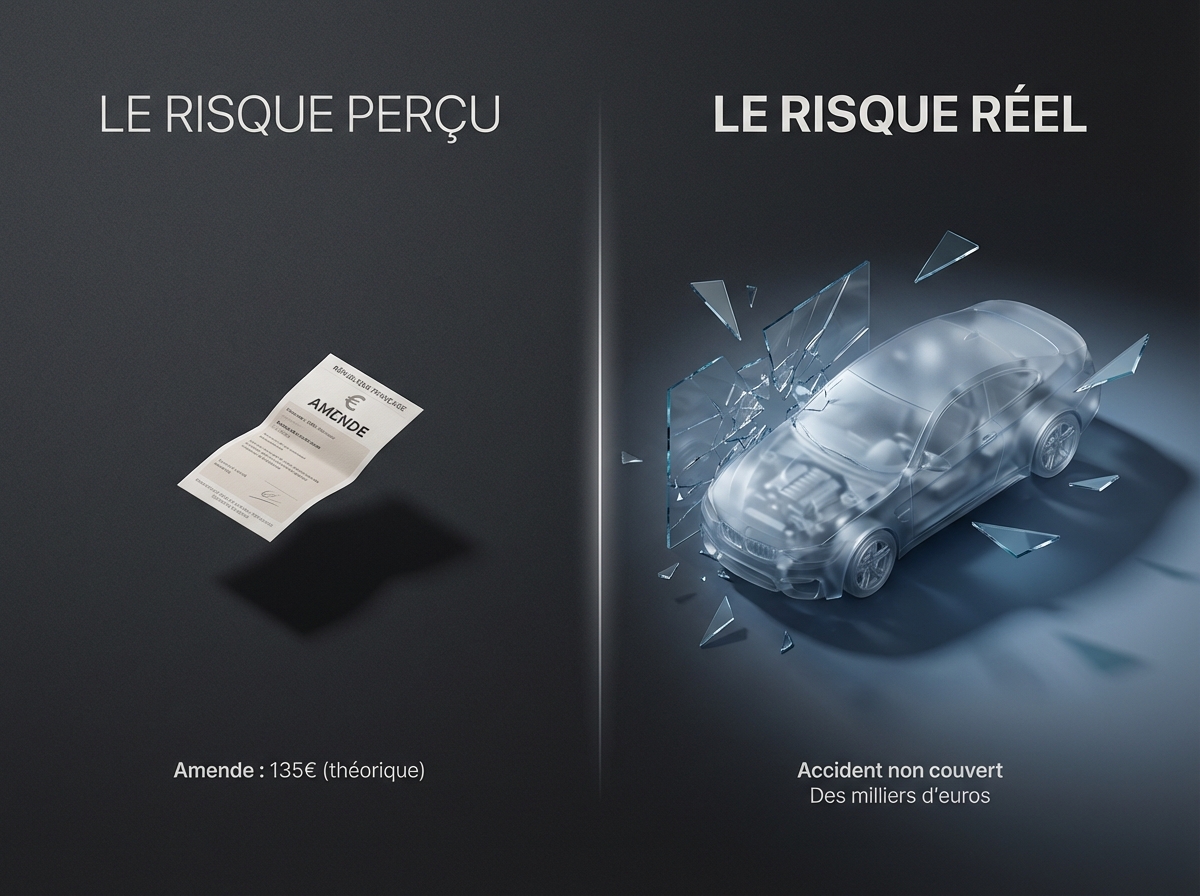 Infographie : Circuler sans pneus hiver avec chaussettes dans le coffre ?