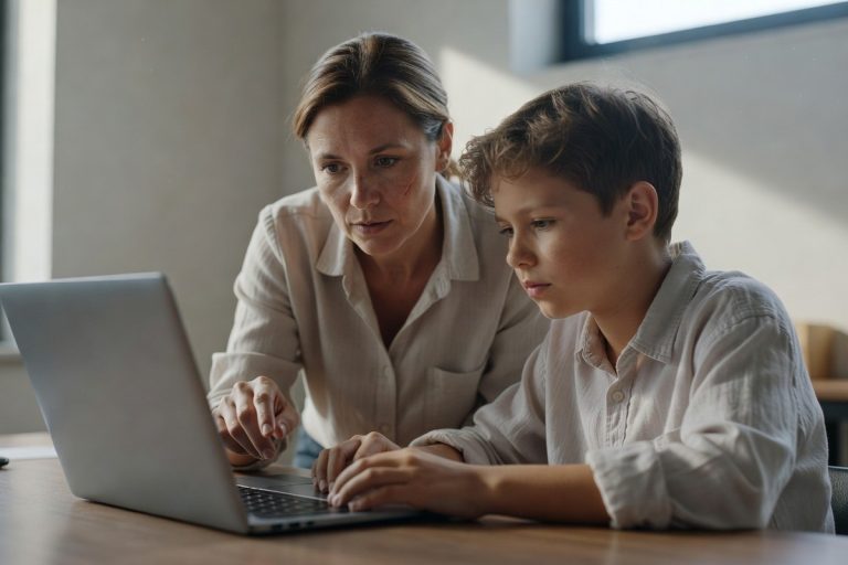 Expert testant l'accessibilité d'un site avec un participant en studio moderne